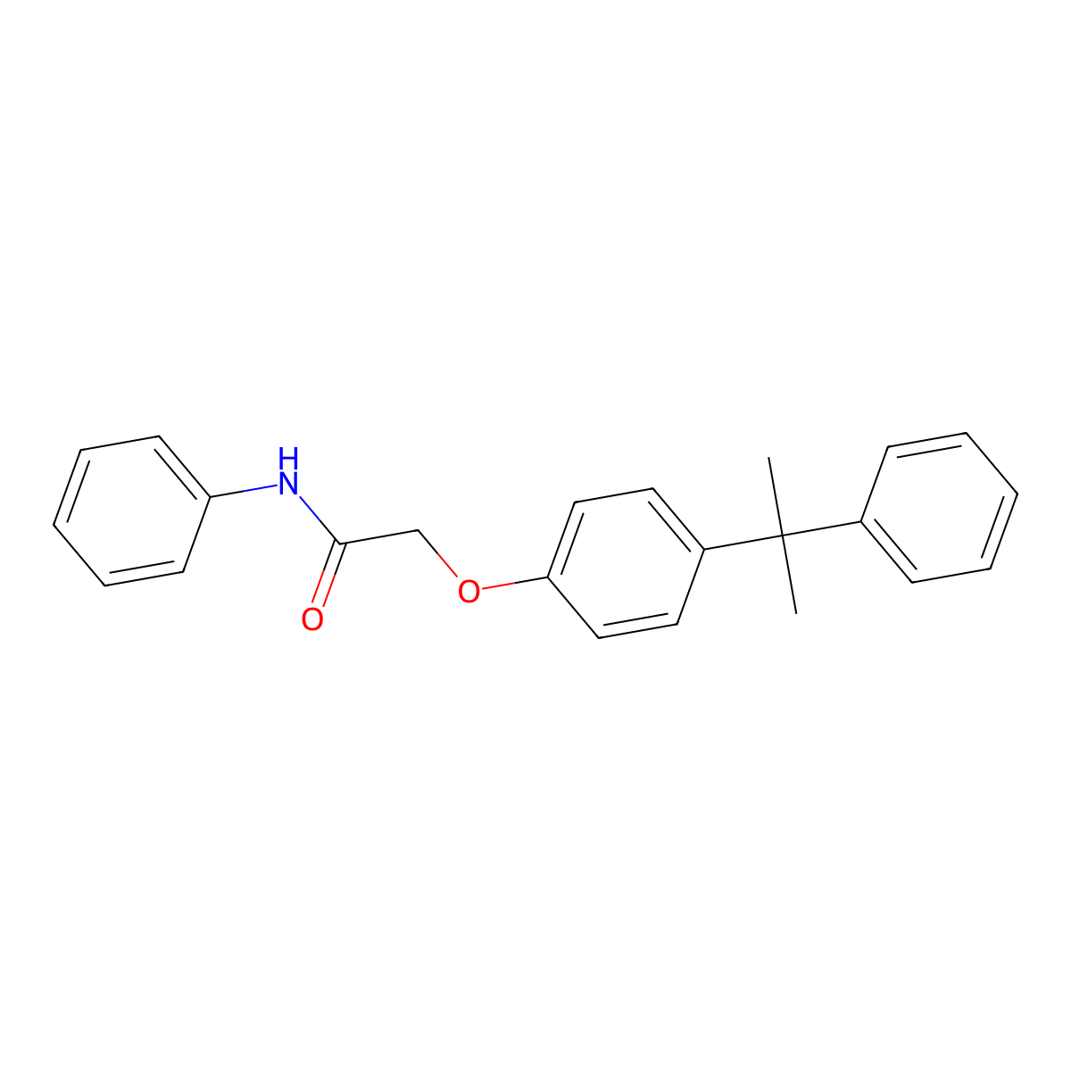 Acetamide, 2-[4-(1-methyl-1-phenylethyl)phenoxy]-N-phenyl- molecular structure, CAS 70757-65-2