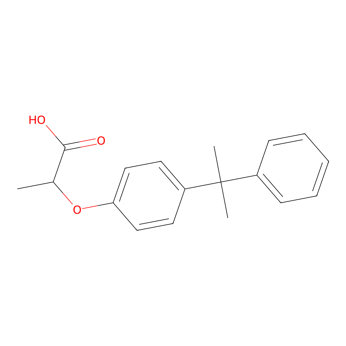 2-[4-(2-Phenylpropan-2-yl)phenoxy]propanoic acid molecular structure, CAS 70757-66-3