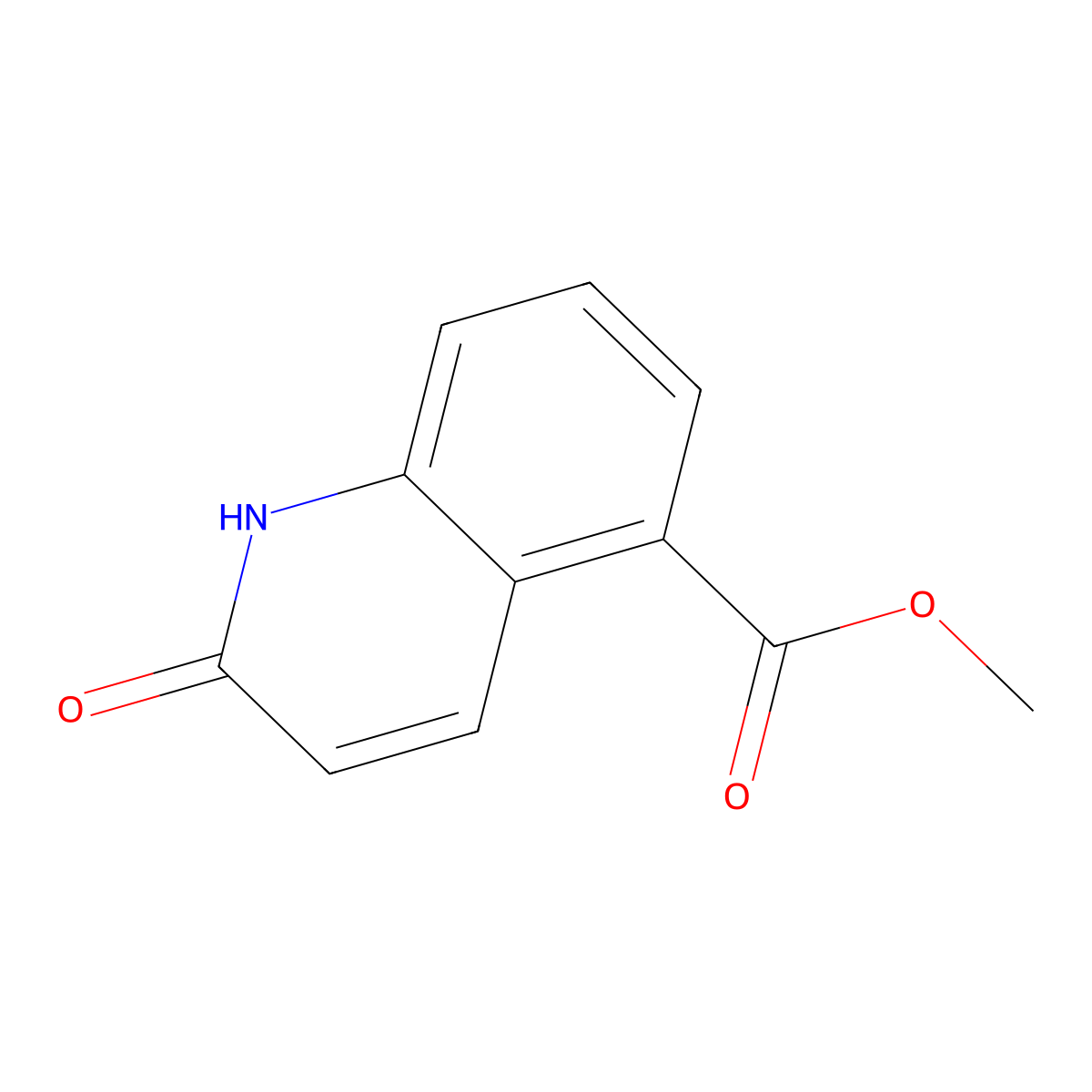 Methyl 2-oxo-1,2-dihydroquinoline-5-carboxylate molecular structure, CAS 70758-34-8