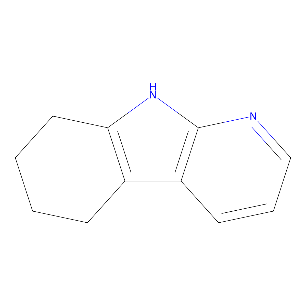 5H,6H,7H,8H,9H-pyrido[2,3-b]indole molecular structure, CAS 7076-11-1