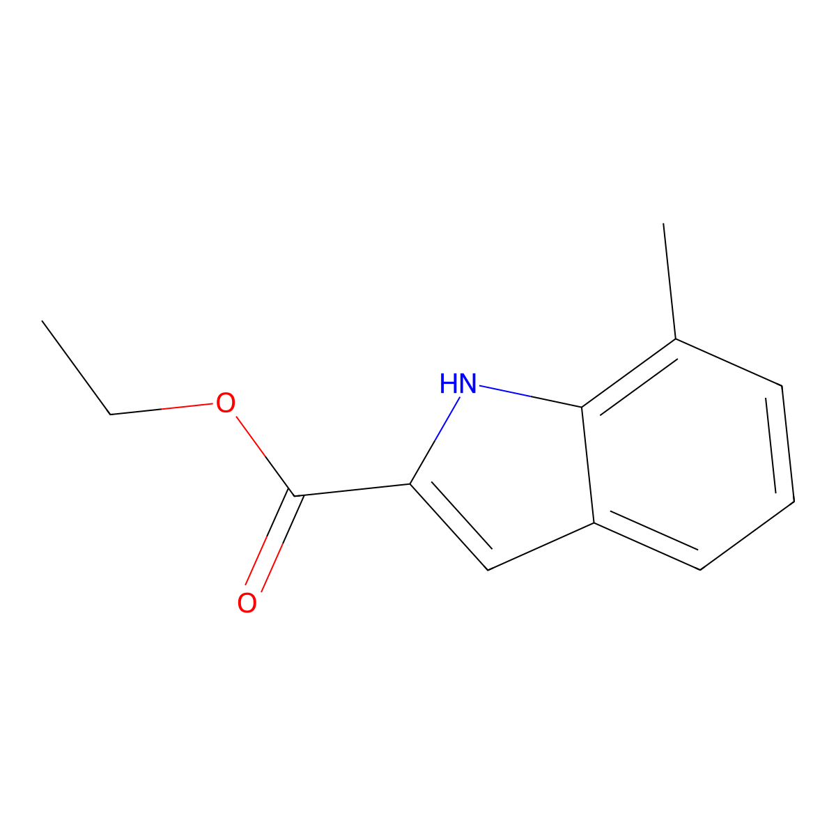 ethyl 7-methyl-1H-indole-2-carboxylate molecular structure, CAS 70761-93-2