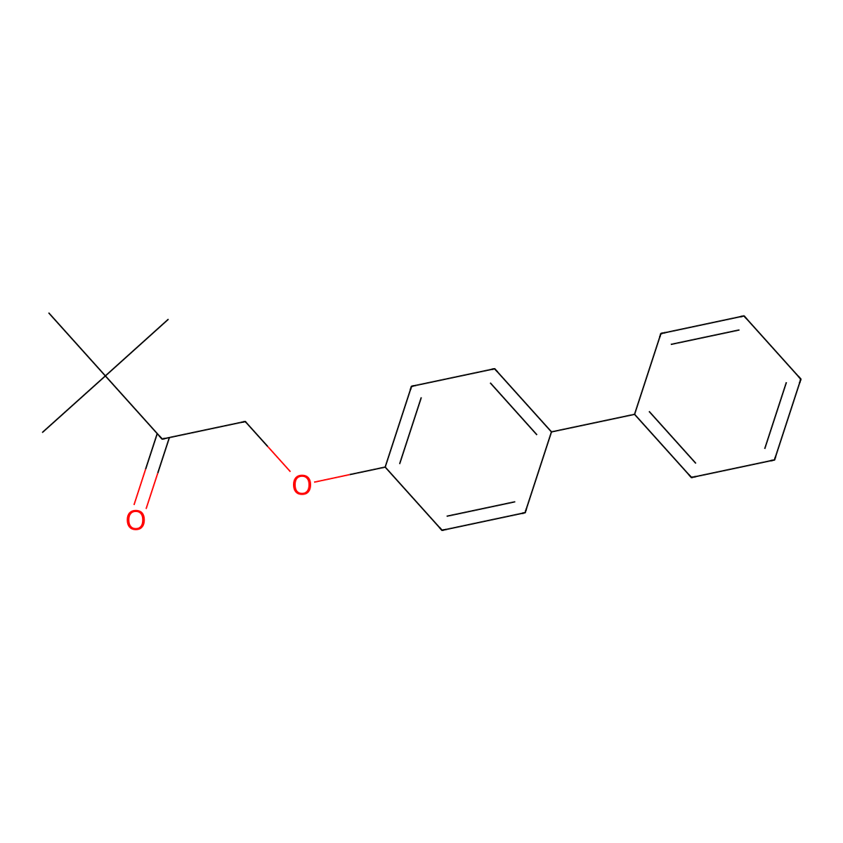 1-(4'-Phenyl-phenoxy)3,3-dimethylbutan-2-one molecular structure, CAS 70762-79-7