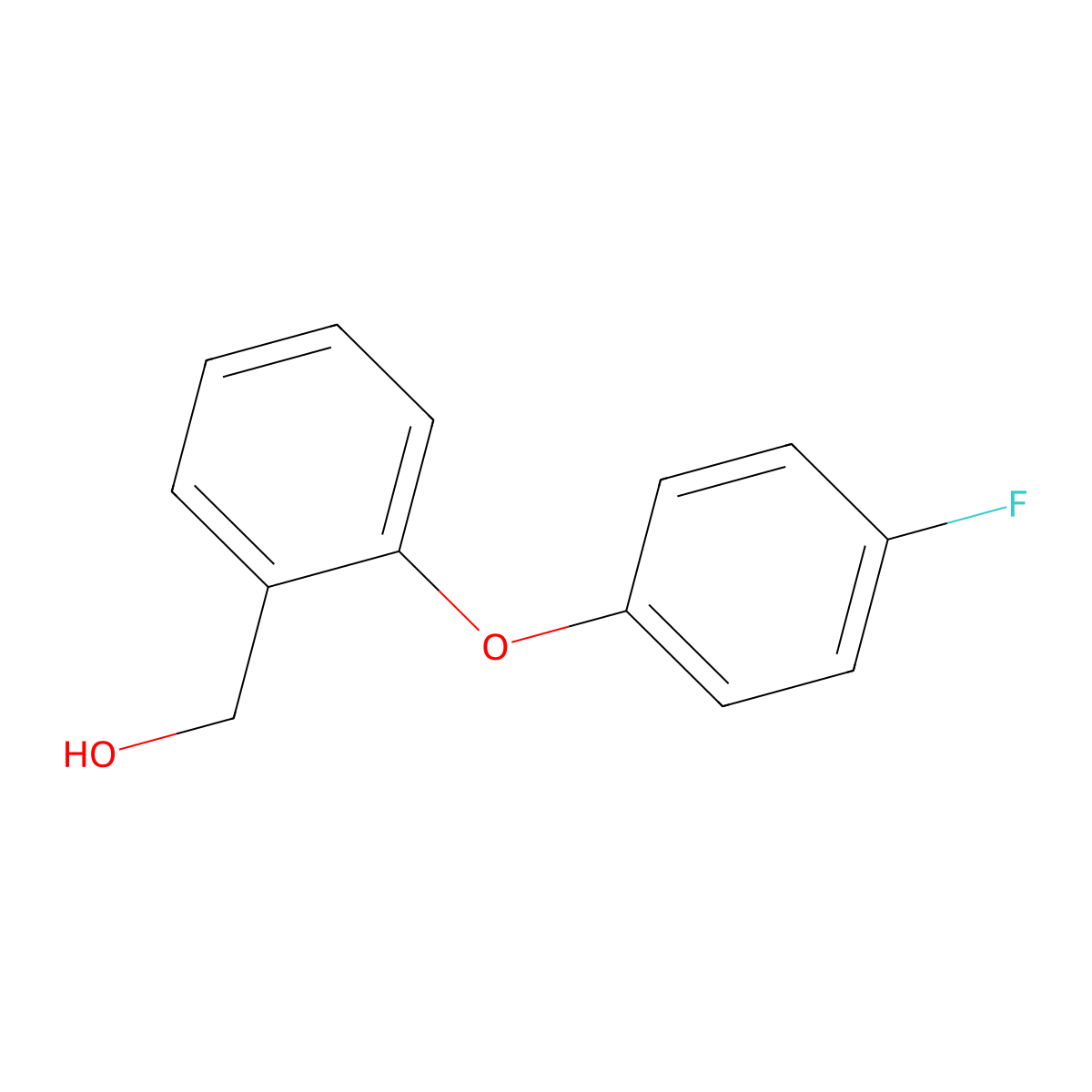 [2-(4-Fluorophenoxy)phenyl]methanol molecular structure, CAS 70764-39-5