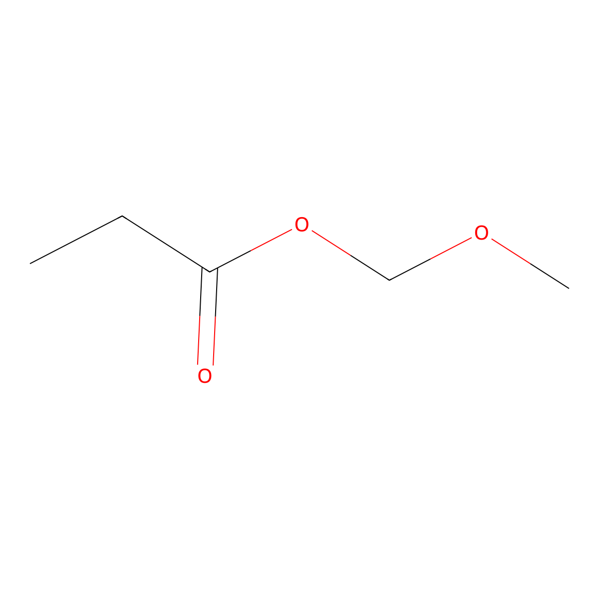Methoxymethyl propionate molecular structure, CAS 70767-92-9