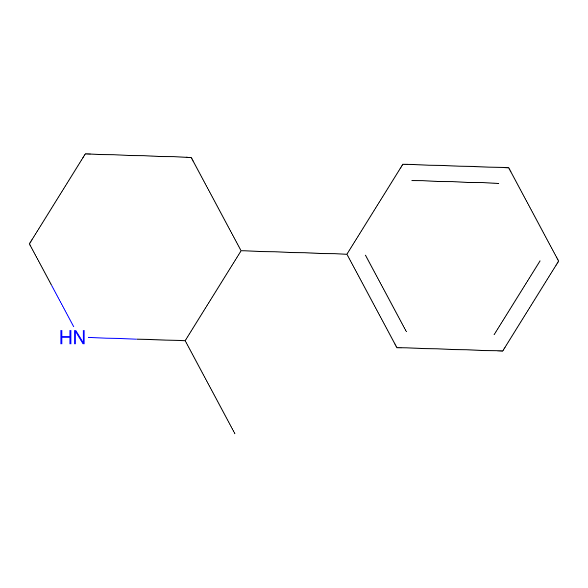 2-Methyl-3-phenylpiperidine molecular structure, CAS 70769-67-4