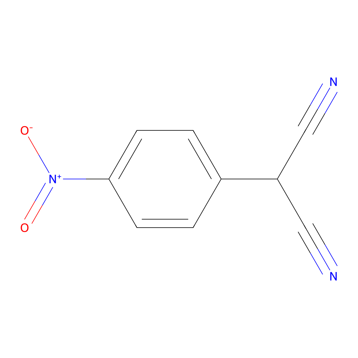 4-(Dicyanomethyl)nitrobenzene molecular structure, CAS 7077-65-8