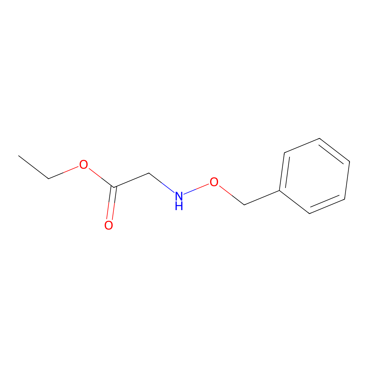 Ethyl 2-(benzyloxyamino)acetate molecular structure, CAS 70771-89-0