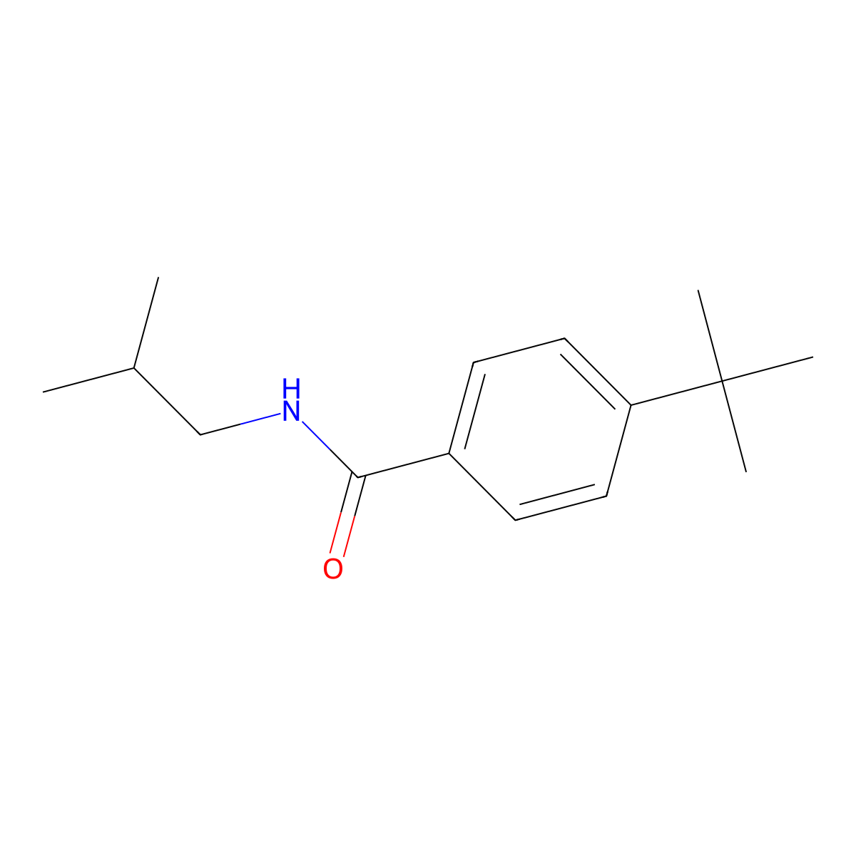 4-Tert-butyl-N-isobutylbenzamide molecular structure, CAS 70772-61-1