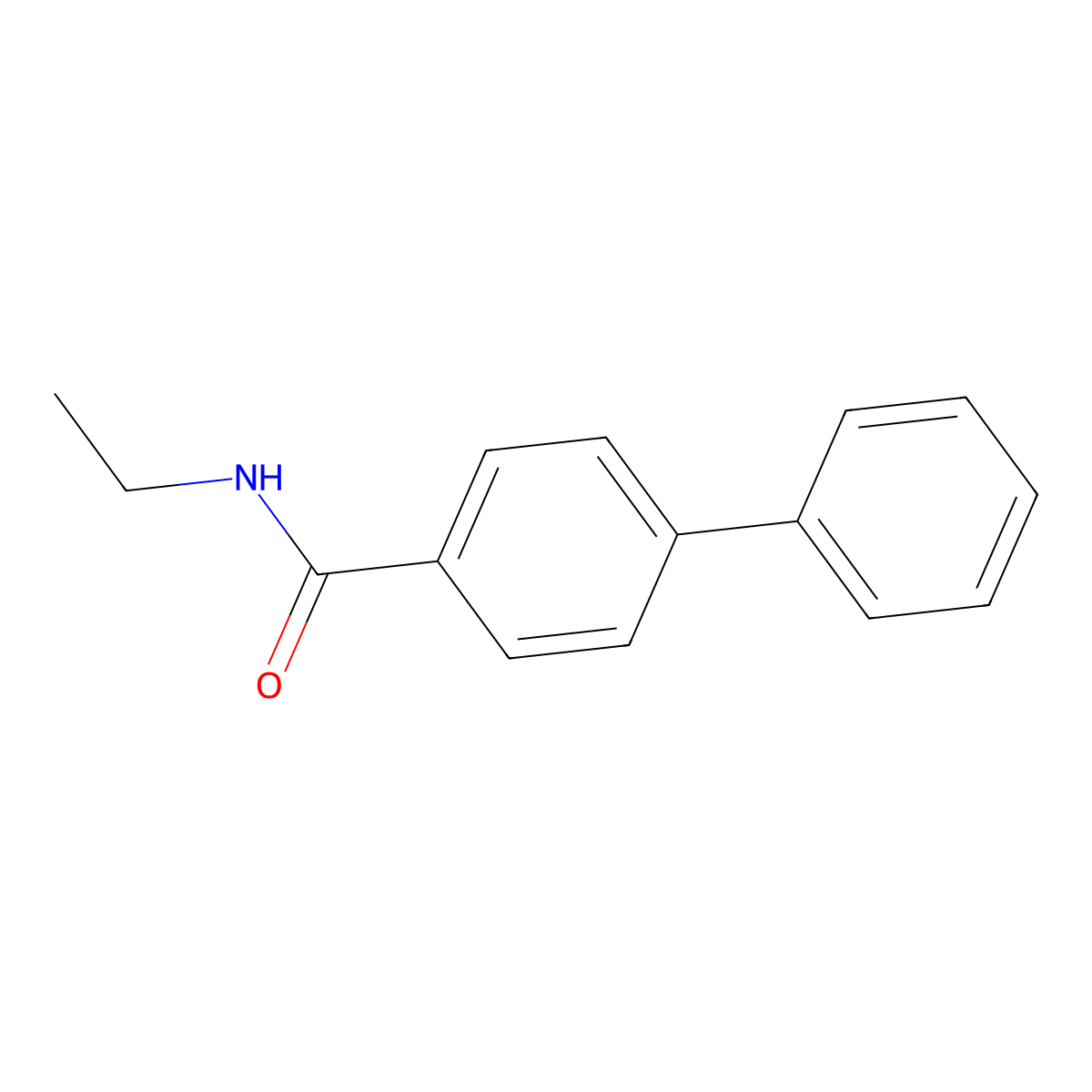 N-ethylbiphenyl-4-carboxamide molecular structure, CAS 70772-75-7