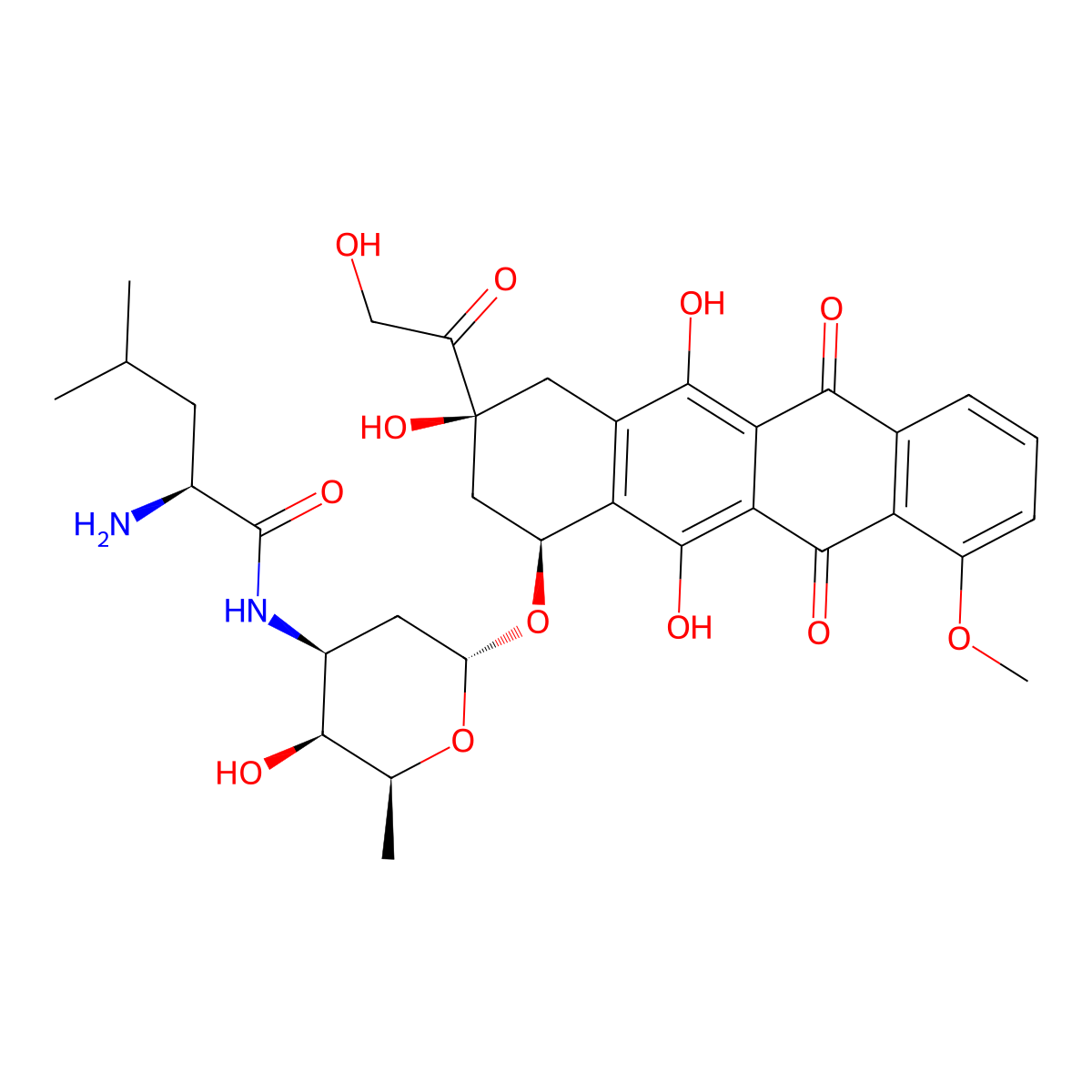 Leurubicin molecular structure, CAS 70774-25-3