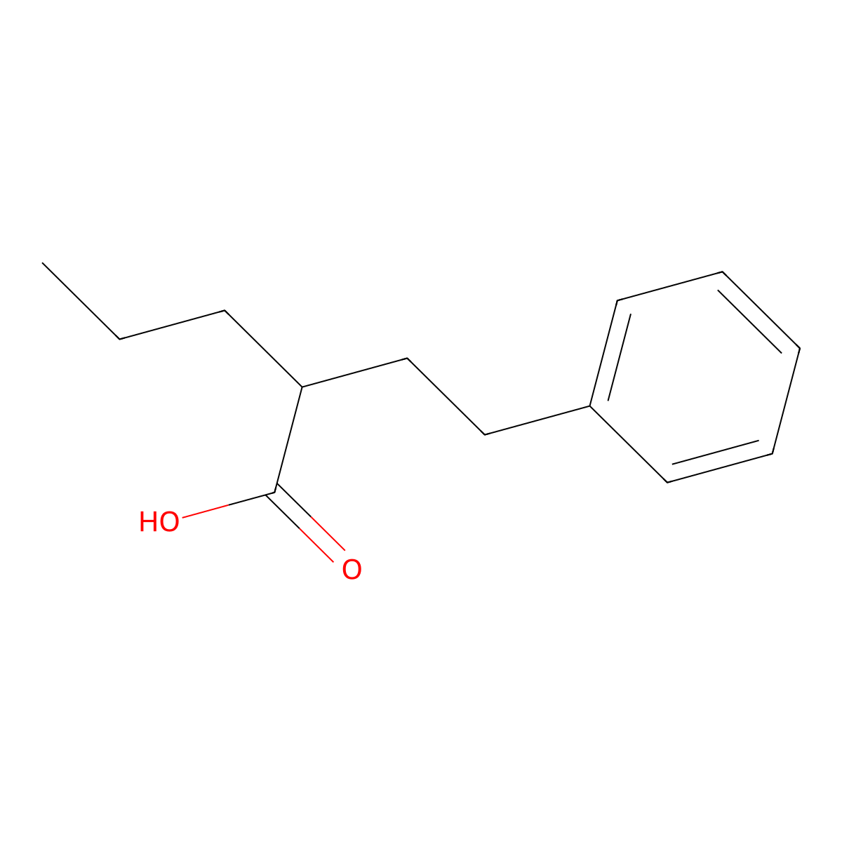 2-(2-Phenylethyl)pentanoic acid molecular structure, CAS 70777-56-9