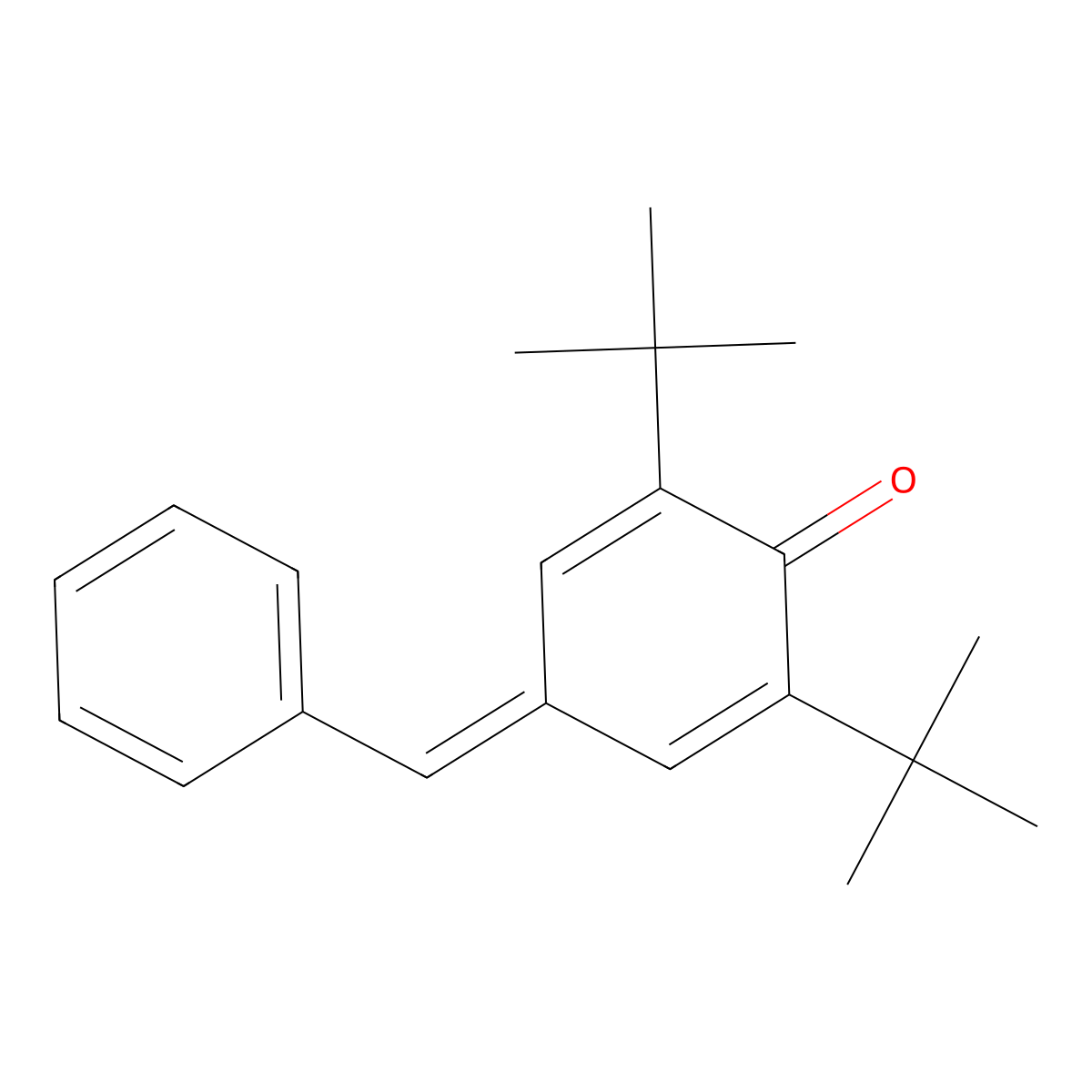 2,5-Cyclohexadien-1-one, 2,6-bis(1,1-dimethylethyl)-4-(phenylmethylene)- molecular structure, CAS 7078-98-0
