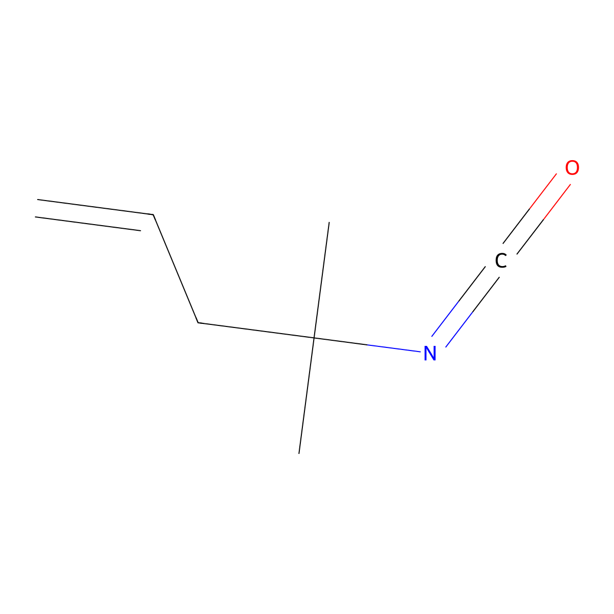 4-Isocyanato-4-methylpent-1-ene molecular structure, CAS 70780-87-9