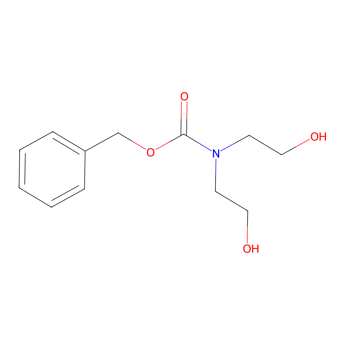 Benzyl bis(2-hydroxyethyl)carbamate molecular structure, CAS 70782-12-6