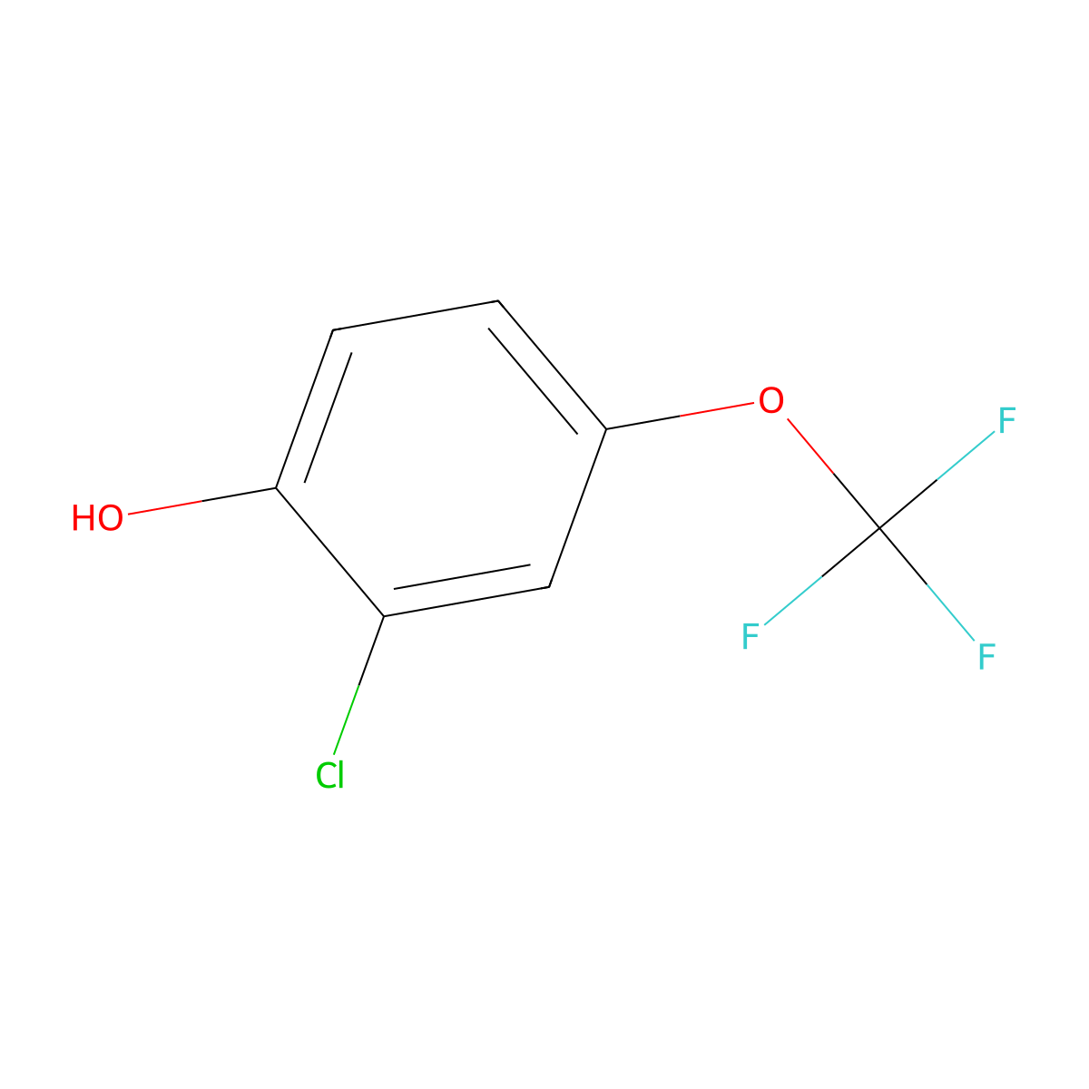 2-Chloro-4-(trifluoromethoxy)phenol molecular structure, CAS 70783-75-4