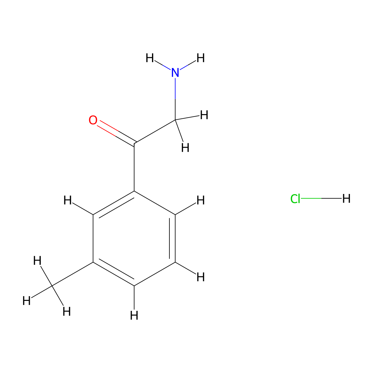 2-Amino-1-(m-tolyl)ethanone hydrochloride molecular structure, CAS 70785-83-0