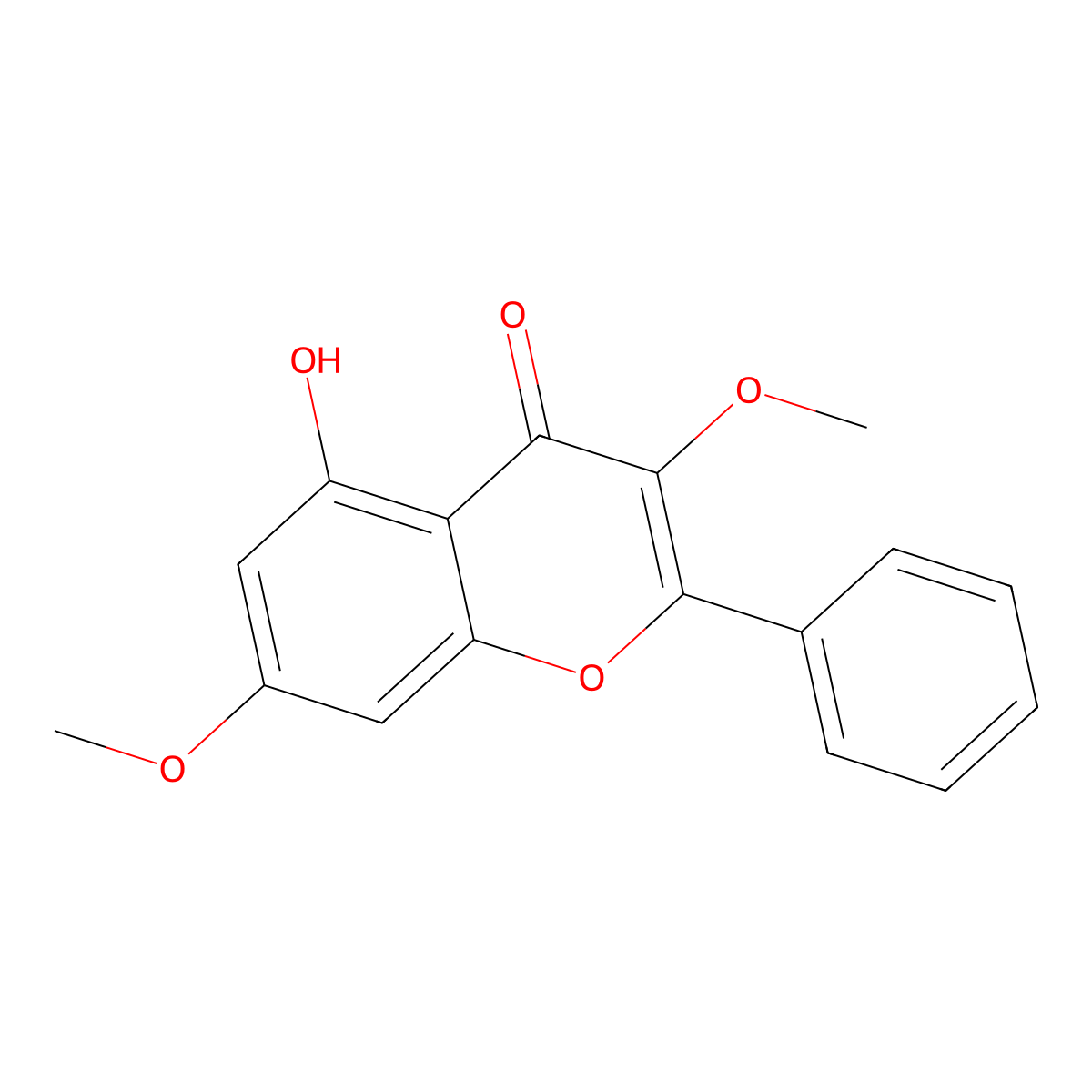 5-Hydroxy-3,7-dimethoxyflavone molecular structure, CAS 70786-48-0