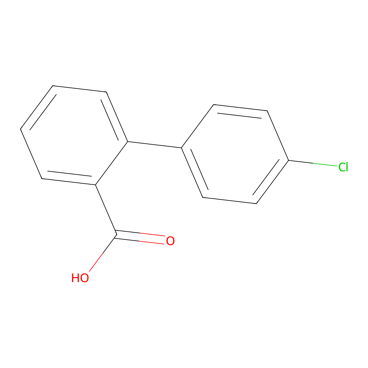 4'-Chloro-[1,1'-biphenyl]-2-carboxylic acid molecular structure, CAS 7079-15-4