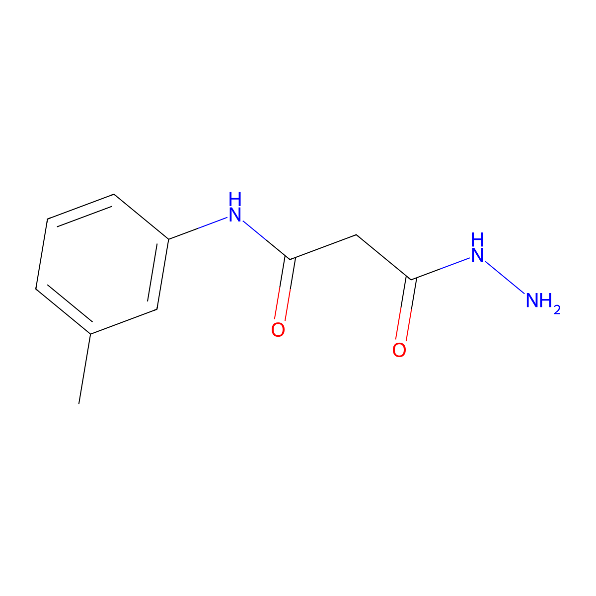 3-hydrazinyl-N-(3-methylphenyl)-3-oxopropanamide molecular structure, CAS 70793-51-0