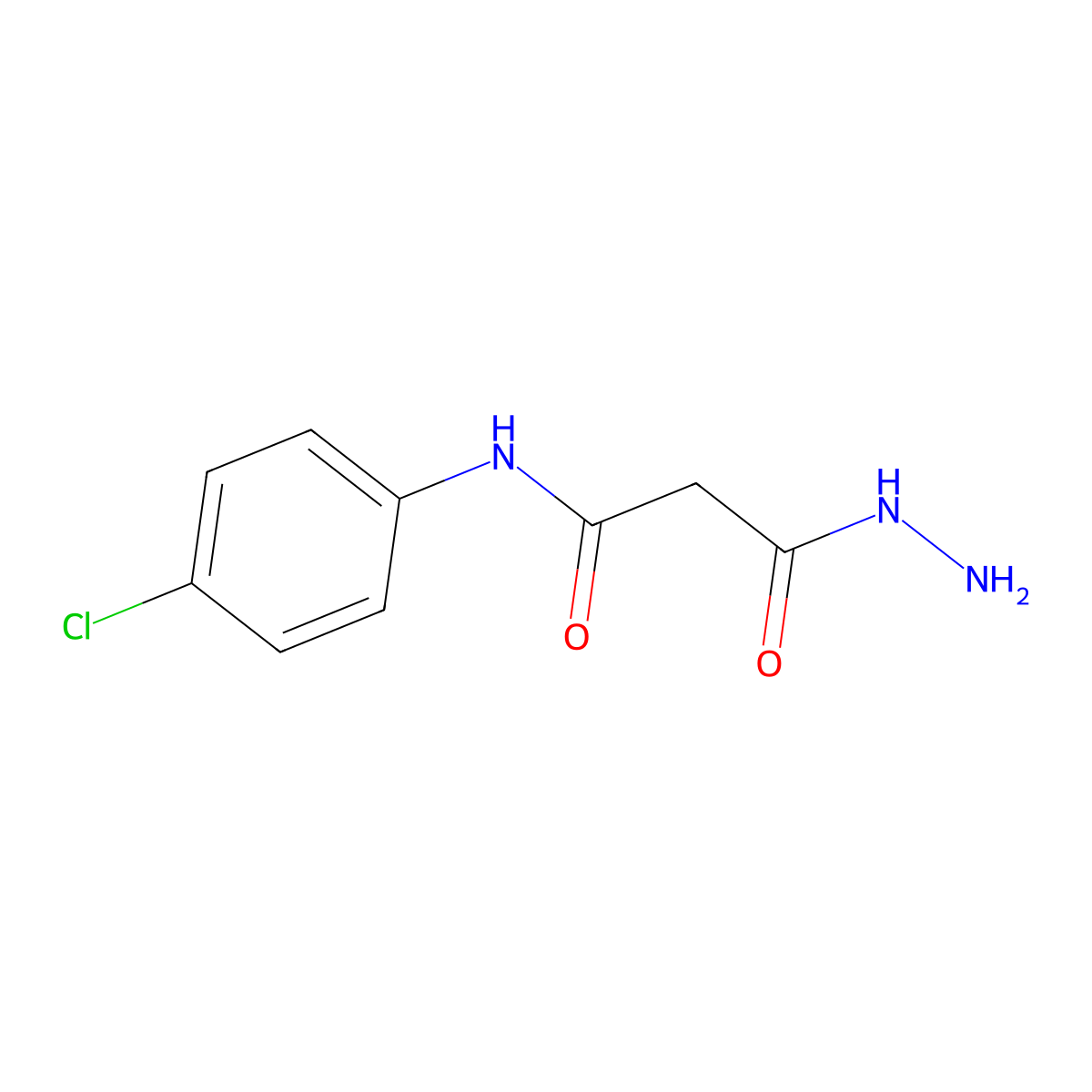 N-(4-chlorophenyl)-3-hydrazinyl-3-oxopropanamide molecular structure, CAS 70793-52-1