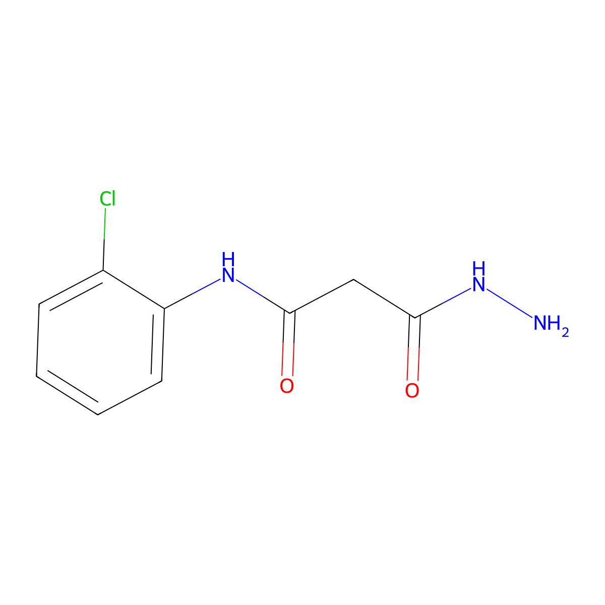 N-(2-chlorophenyl)-3-hydrazinyl-3-oxopropanamide molecular structure, CAS 70793-56-5