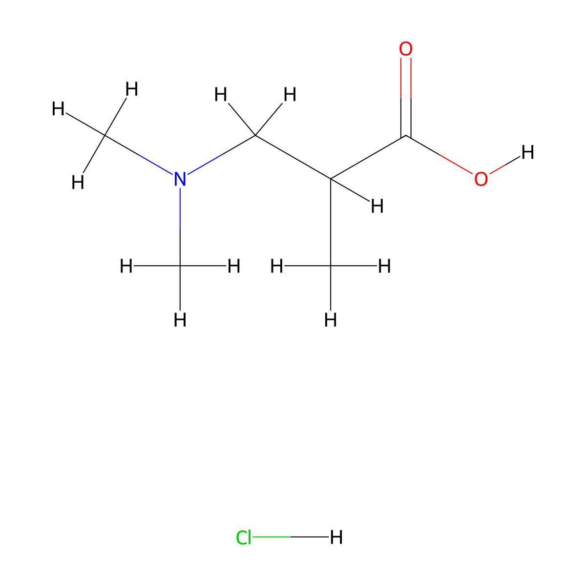 3-(Dimethylamino)-2-methylpropanoic acid hydrochloride molecular structure, CAS 70794-78-4