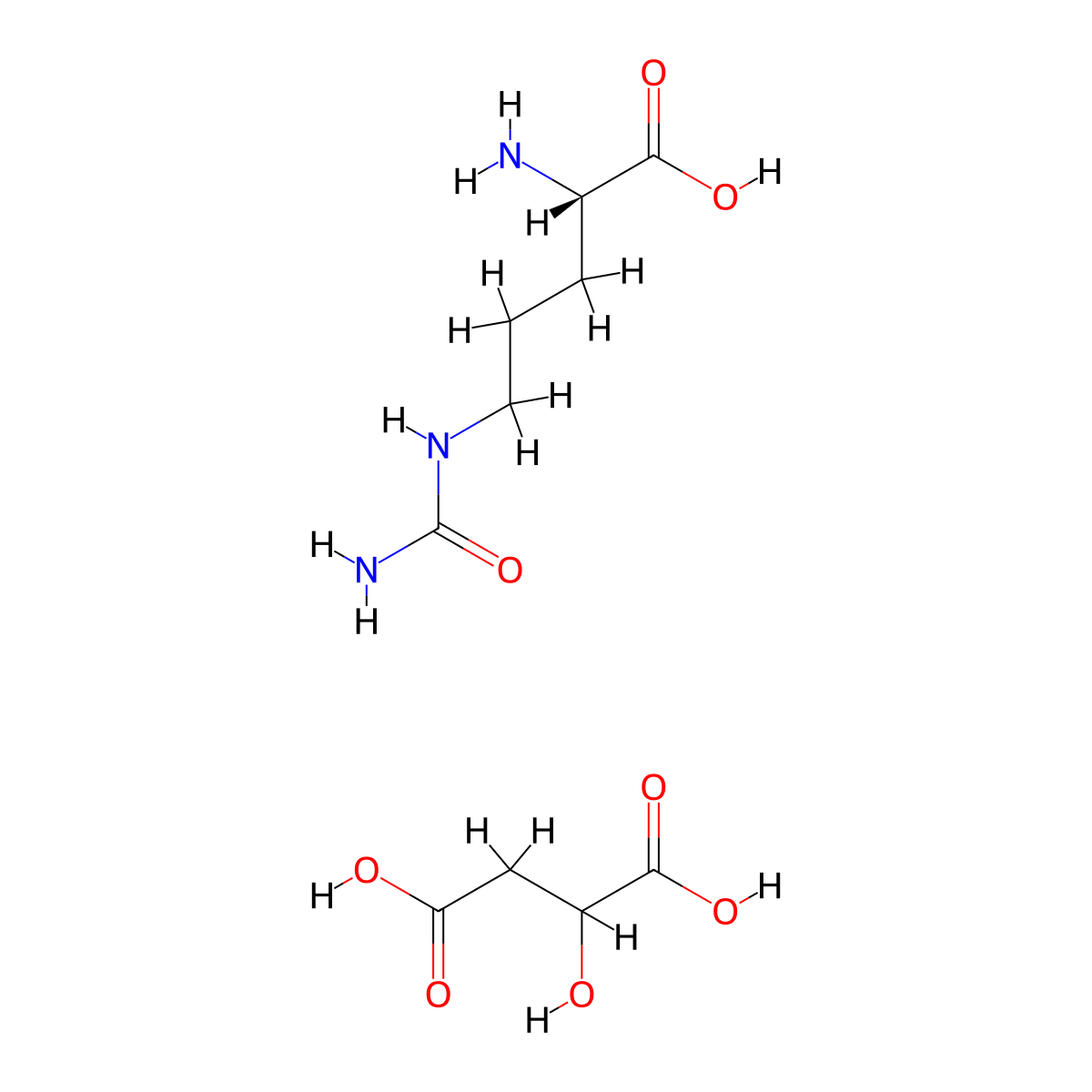 Citrulline malate molecular structure, CAS 70796-17-7