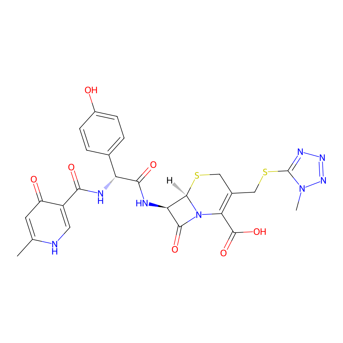 Cefpiramide molecular structure, CAS 70797-11-4
