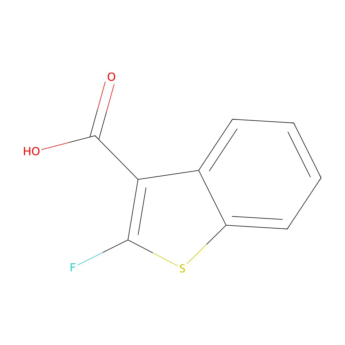 2-Fluoro-1-benzothiophene-3-carboxylic acid molecular structure, CAS 708-03-2