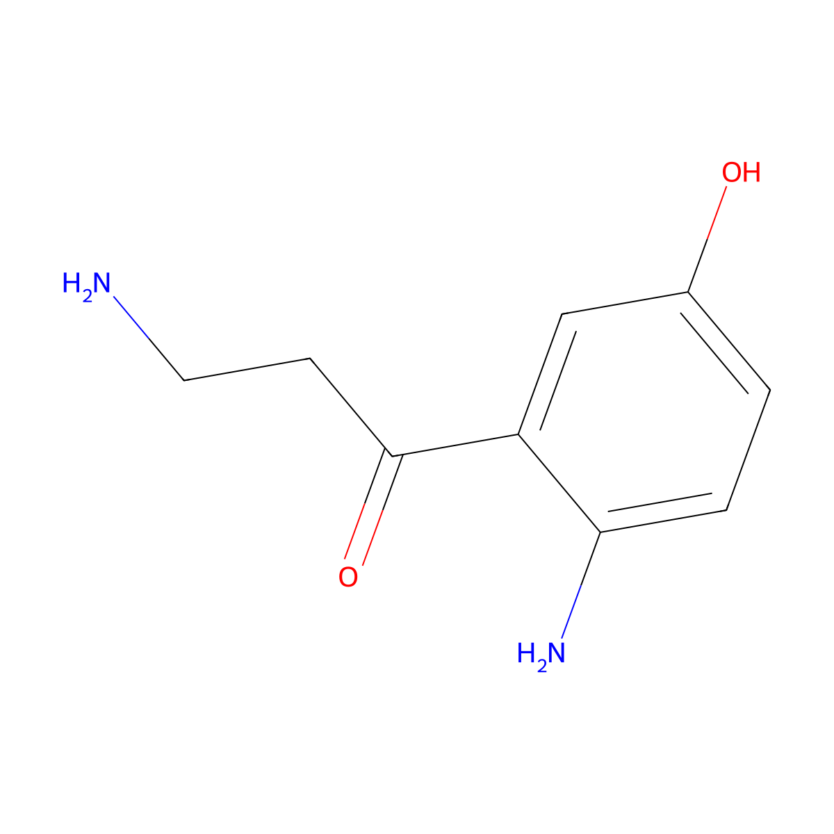 3-Amino-1-(2-amino-5-hydroxyphenyl)-1-propanone molecular structure, CAS 708-23-6