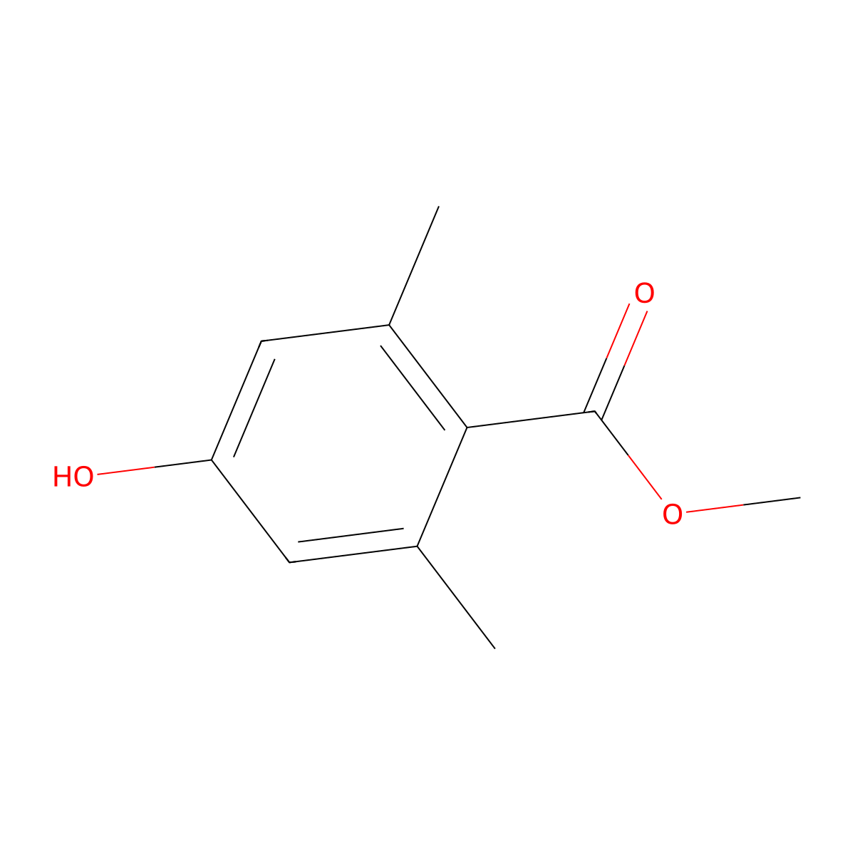 Methyl 4-hydroxy-2,6-dimethylbenzoate molecular structure, CAS 708-31-6