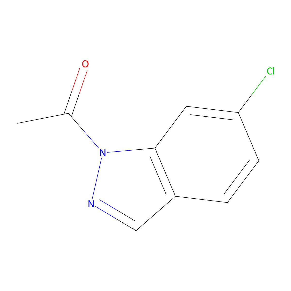 1-Acetyl-6-chloro-1H-indazole molecular structure, CAS 708-40-7