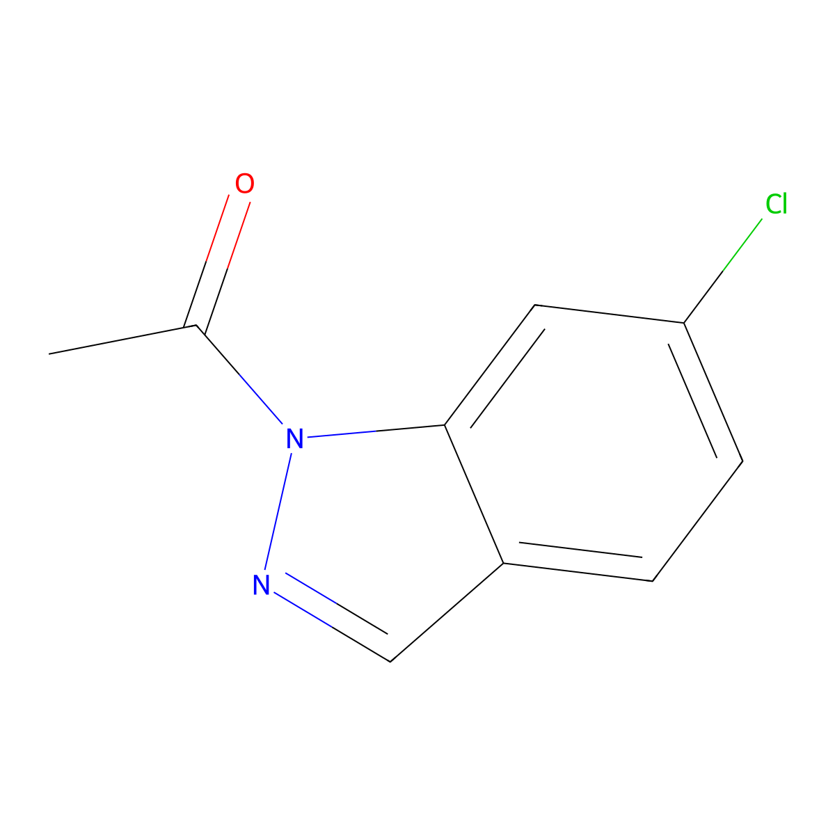 1-Acetyl-6-chloro-1H-indazole molecular structure, CAS 708-40-7