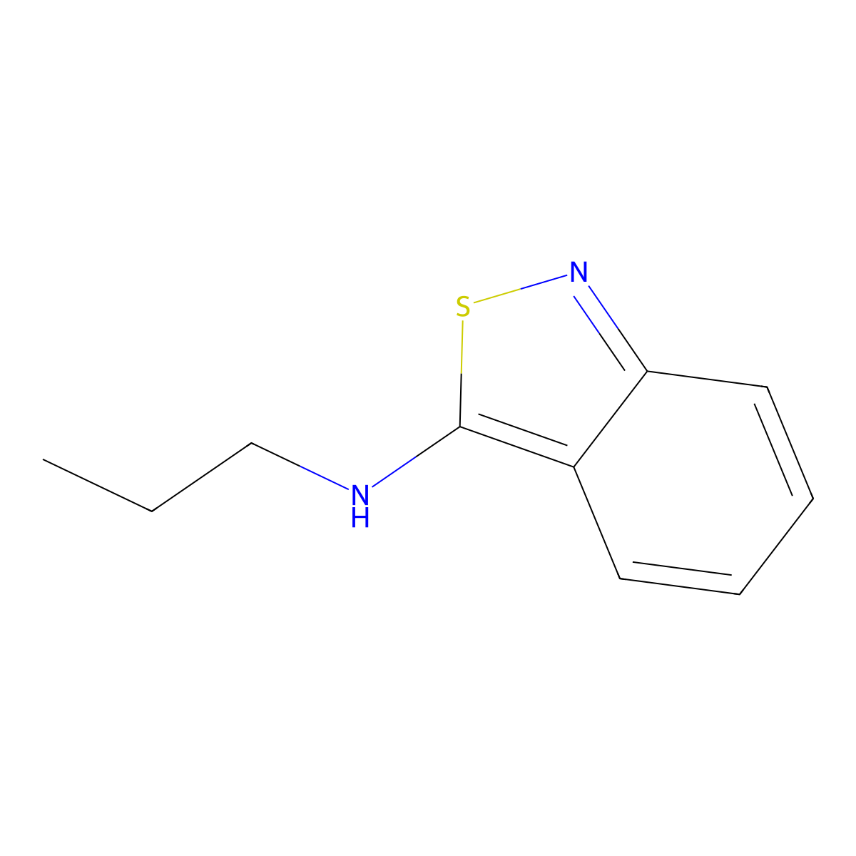 n-Propyl-2,1-benzothiazol-3-amine molecular structure, CAS 708-42-9