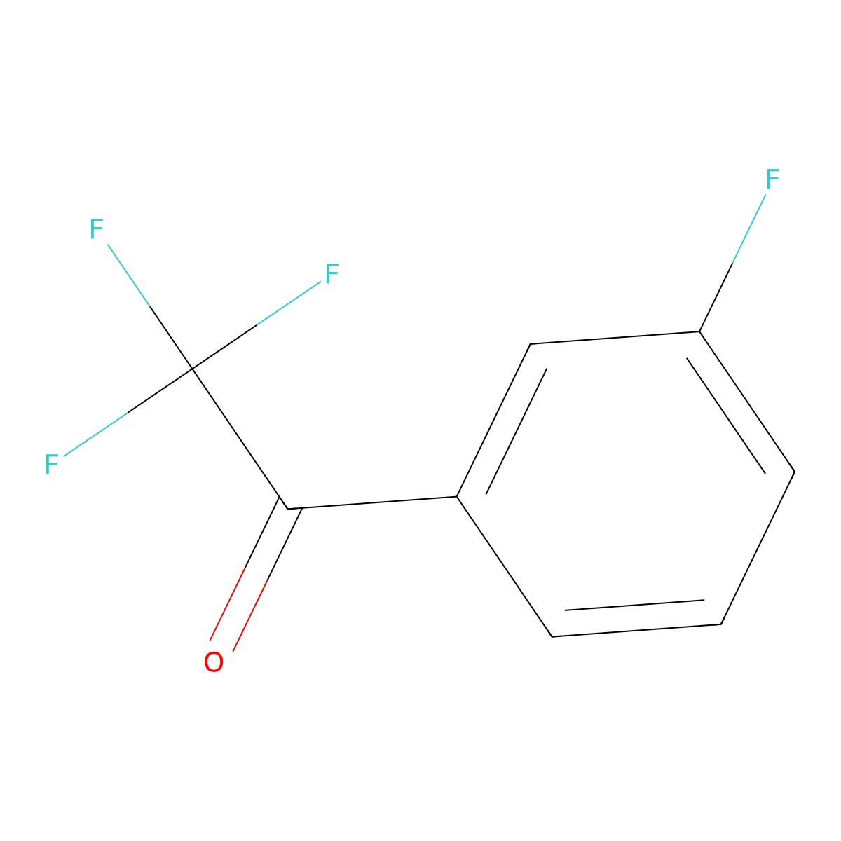Ethanone, 2,2,2-trifluoro-1-(3-fluorophenyl)- molecular structure, CAS 708-64-5