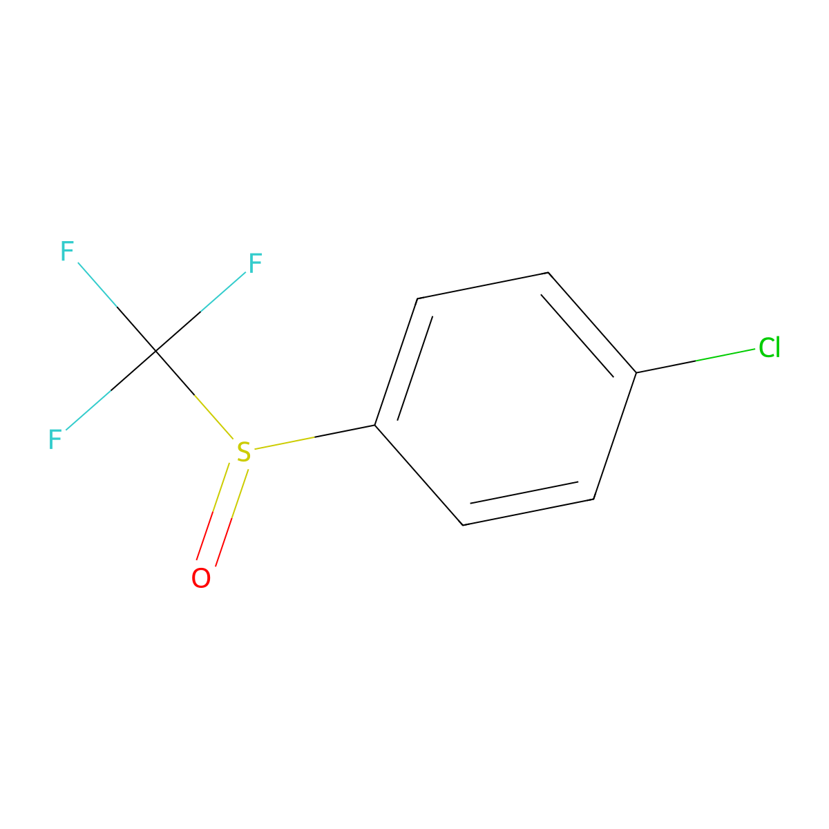 1-Chloro-4-(trifluoromethanesulfinyl)benzene molecular structure, CAS 708-66-7