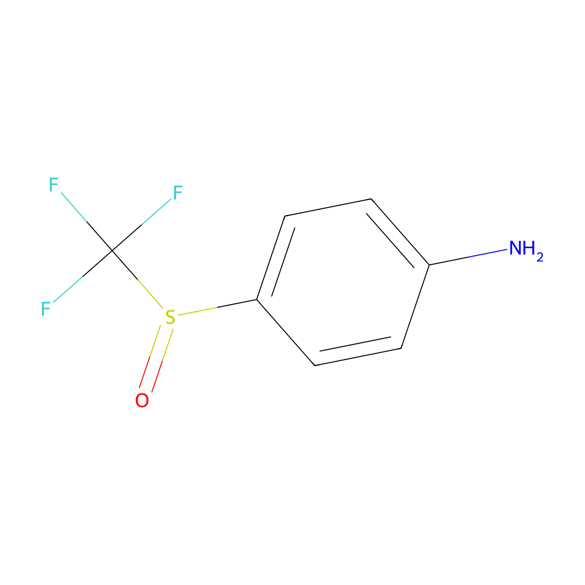 4-((Trifluoromethyl)sulfinyl)aniline molecular structure, CAS 708-67-8