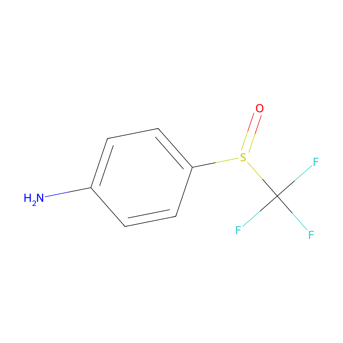 4-((Trifluoromethyl)sulfinyl)aniline molecular structure, CAS 708-67-8