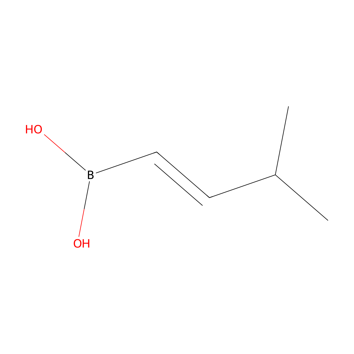 (E)-(3-Methylbut-1-EN-1-YL)boronic acid molecular structure, CAS 70813-75-1