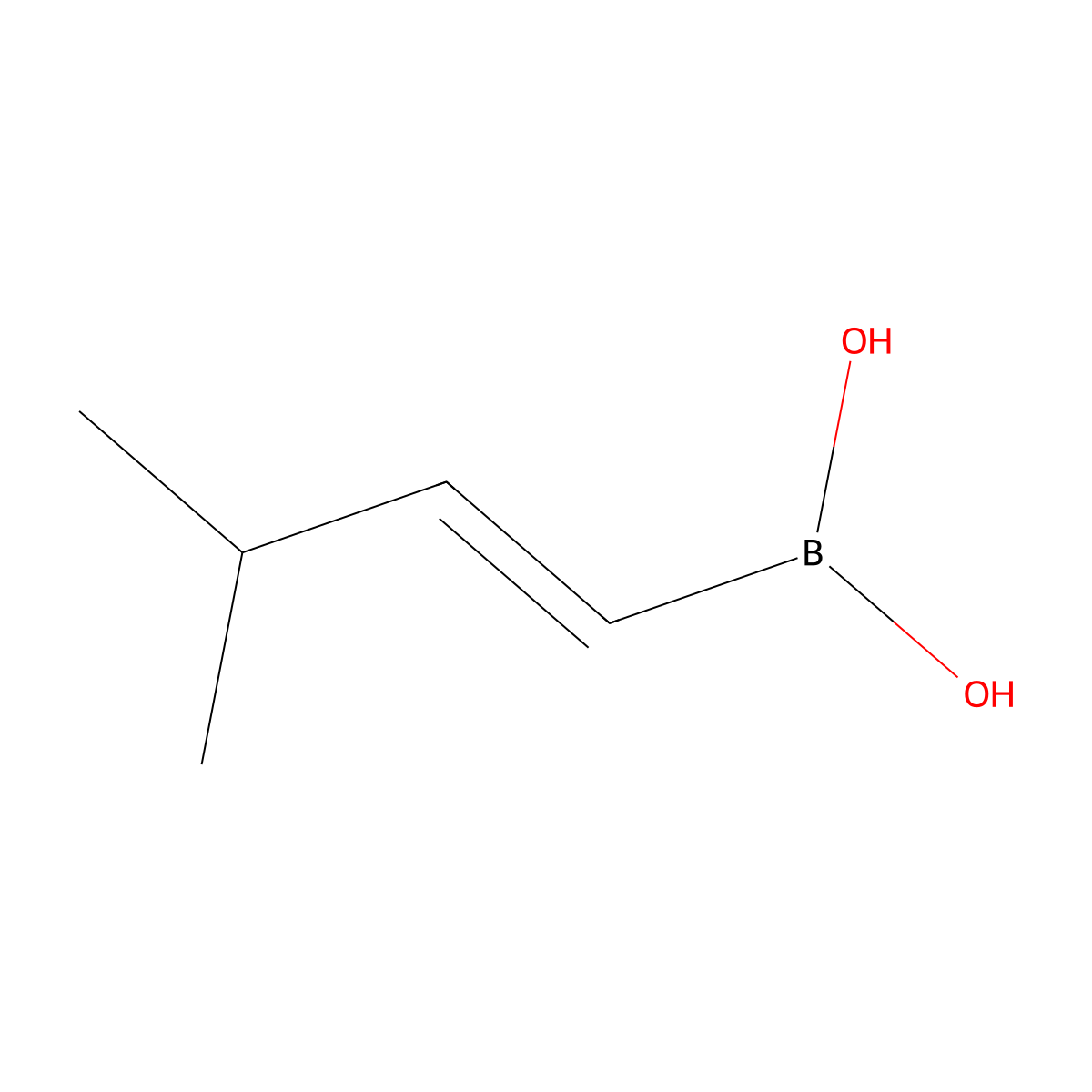 (E)-(3-Methylbut-1-EN-1-YL)boronic acid molecular structure, CAS 70813-75-1