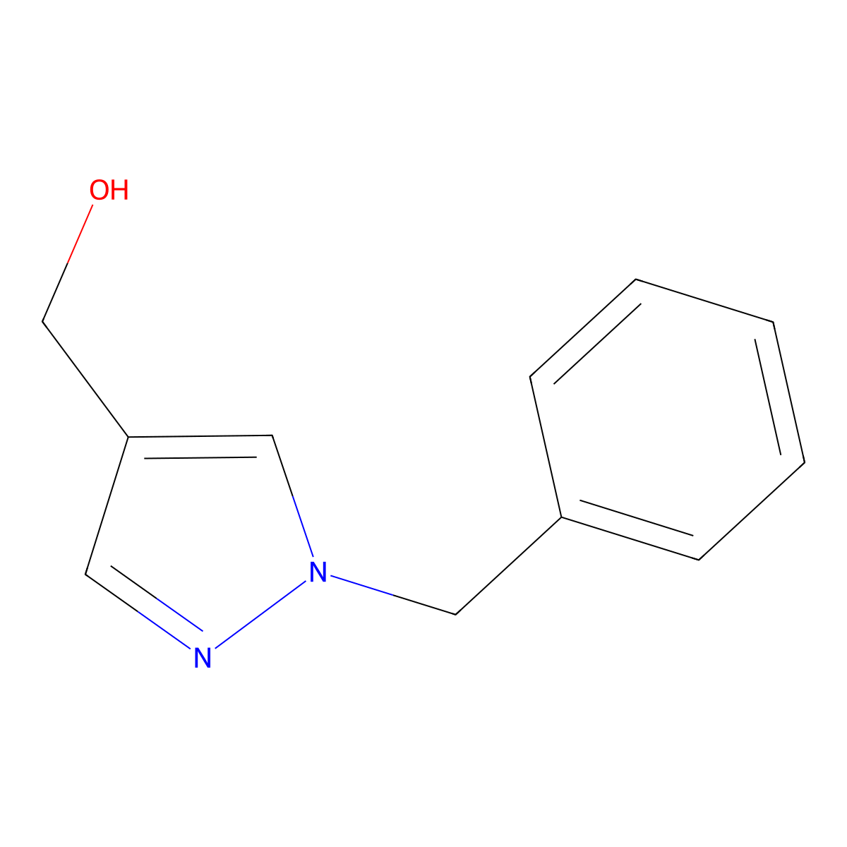 (1-benzyl-1H-pyrazol-4-yl)methanol molecular structure, CAS 70817-17-3