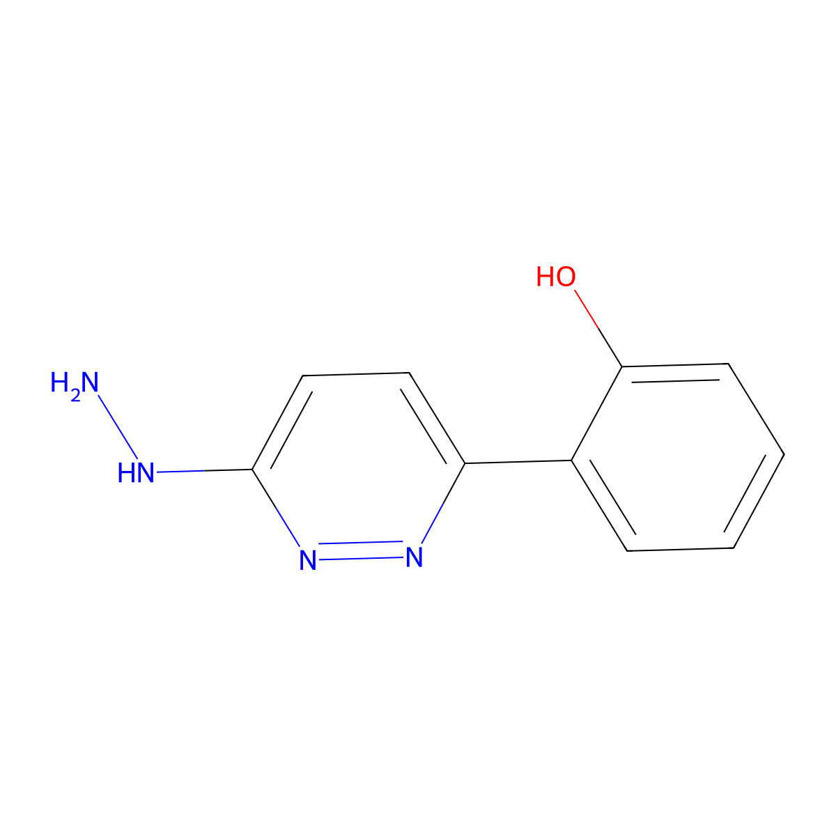2-(6-Hydrazinylpyridazin-3-yl)phenol molecular structure, CAS 70817-40-2