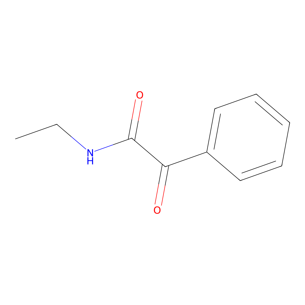 N-ethyl-2-oxo-2-phenylacetamide molecular structure, CAS 70817-57-1