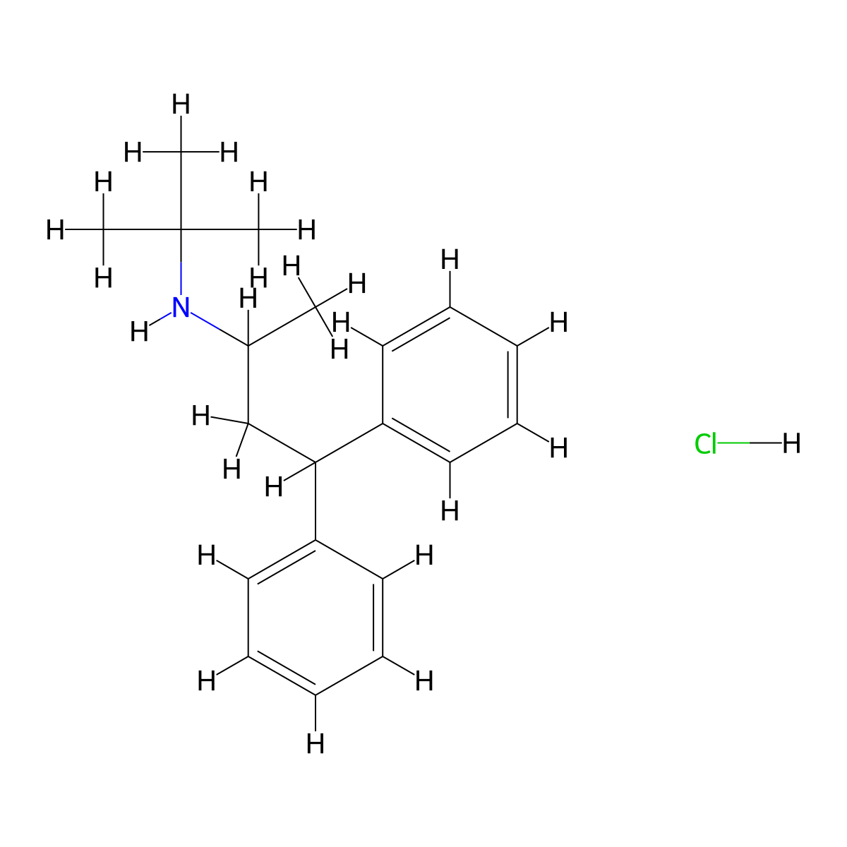 Terodiline Hydrochloride molecular structure, CAS 7082-21-5