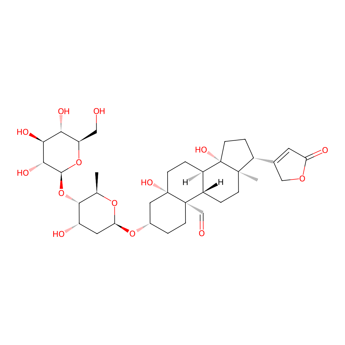 Erysimoside molecular structure, CAS 7082-34-0