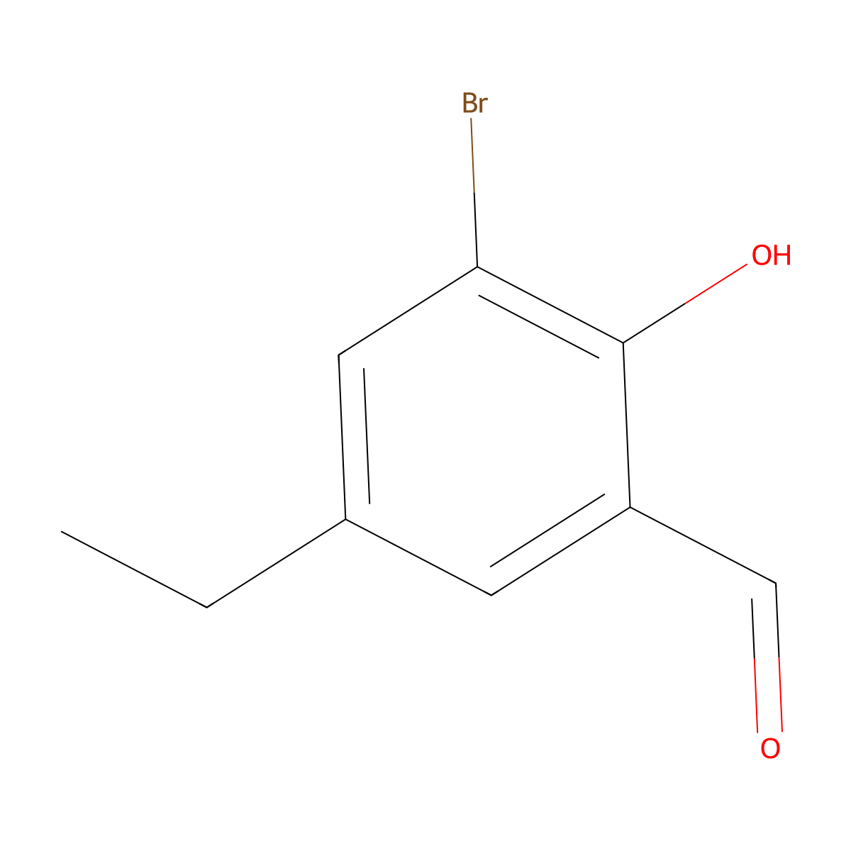 3-Bromo-5-ethyl-2-hydroxybenzaldehyde molecular structure, CAS 708209-58-9