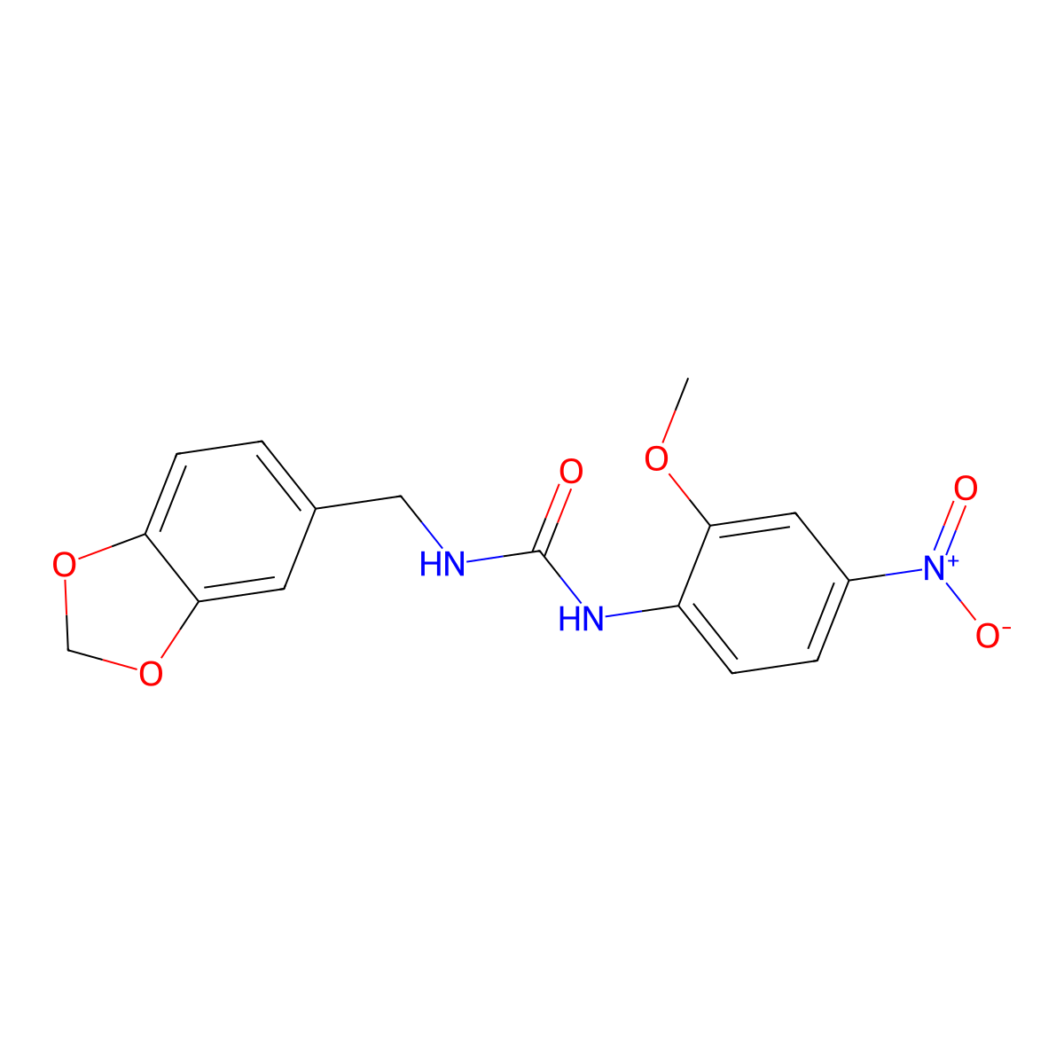 1-(1,3-Benzodioxol-5-ylmethyl)-3-(2-methoxy-4-nitrophenyl)urea molecular structure, CAS 708213-86-9