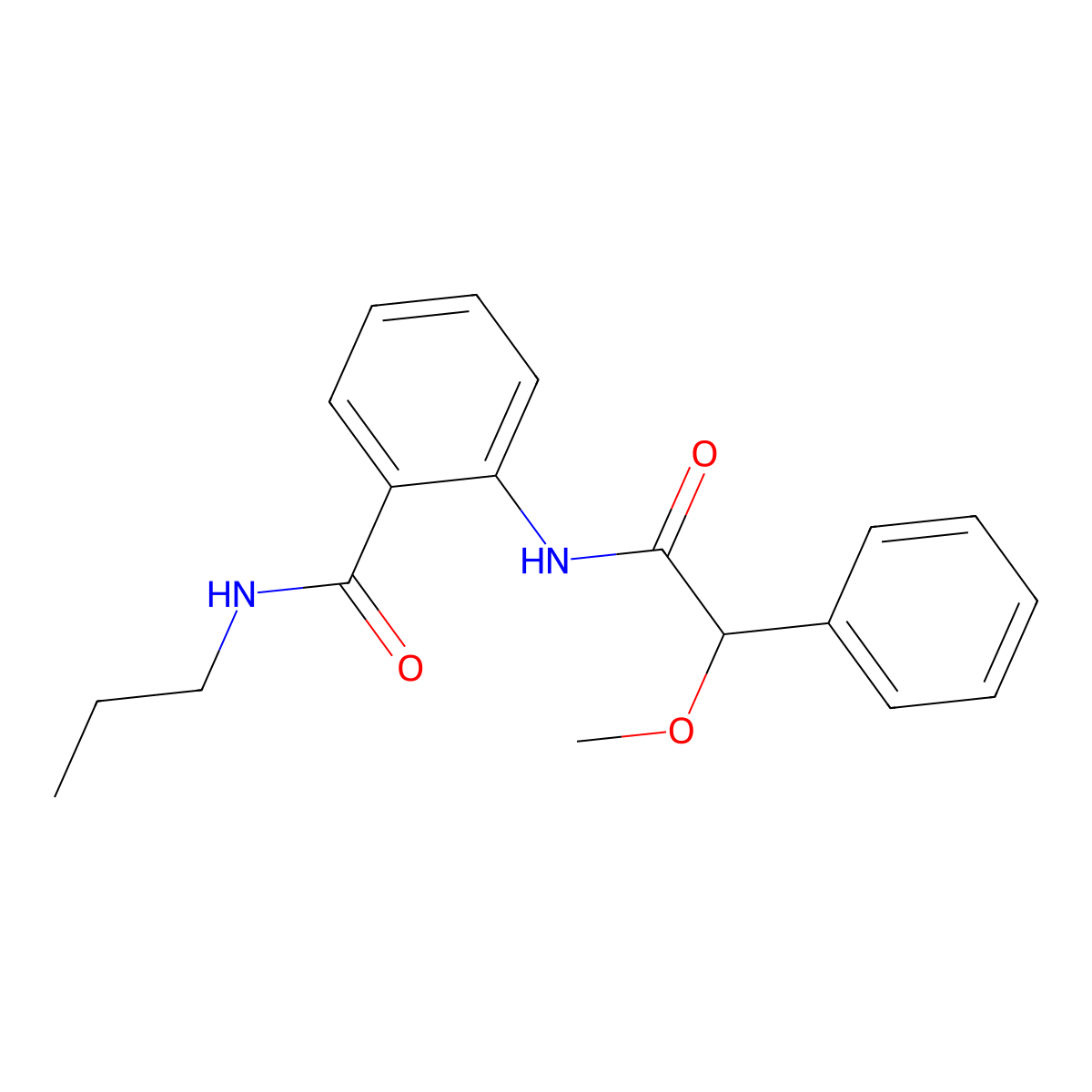 2-[(2-methoxy-2-phenylacetyl)amino]-N-propylbenzamide molecular structure, CAS 708214-25-9