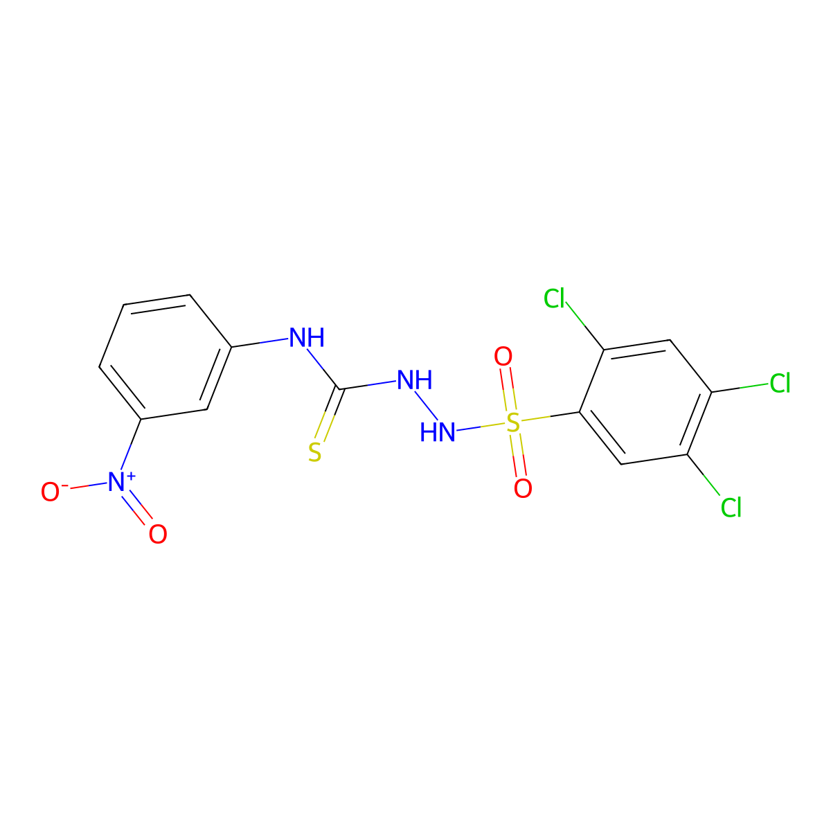 1-(3-Nitrophenyl)-3-[(2,4,5-trichlorophenyl)sulfonylamino]thiourea molecular structure, CAS 708214-31-7