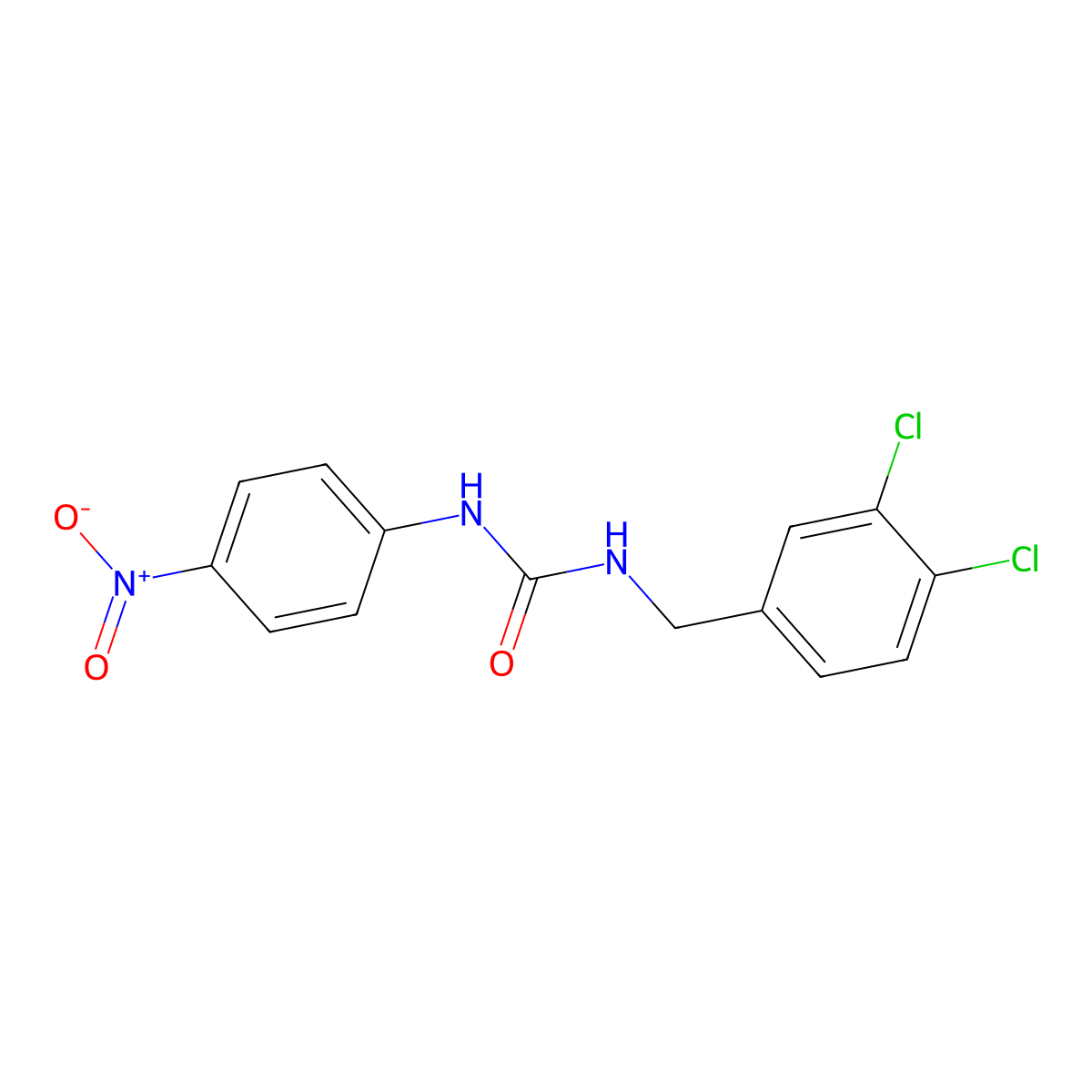 1-[(3,4-Dichlorophenyl)methyl]-3-(4-nitrophenyl)urea molecular structure, CAS 708215-15-0